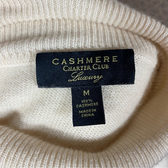 Cashmere Charter Club Luxury Turtleneck Sweater Sz Medium - Picture 6 of 6